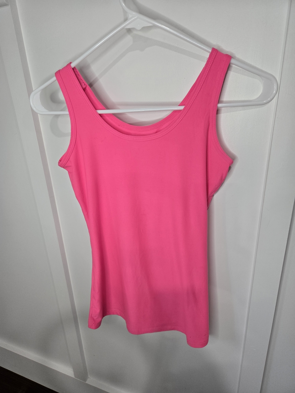 No Boundaries Neon Pink Scoop Neck Tank Top